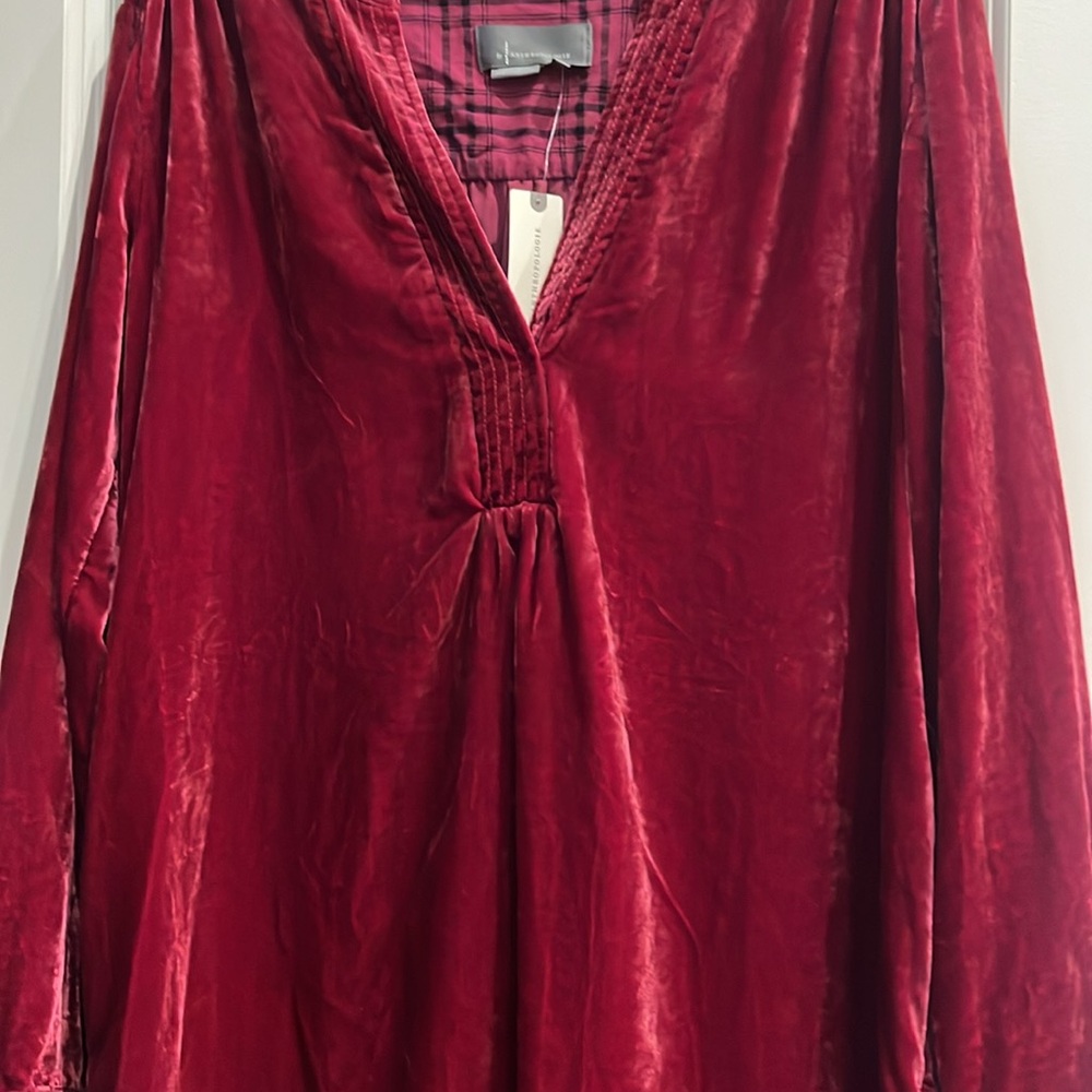 New Anthropologie Melody Velvet Tunic Dress - Picture 3 of 16